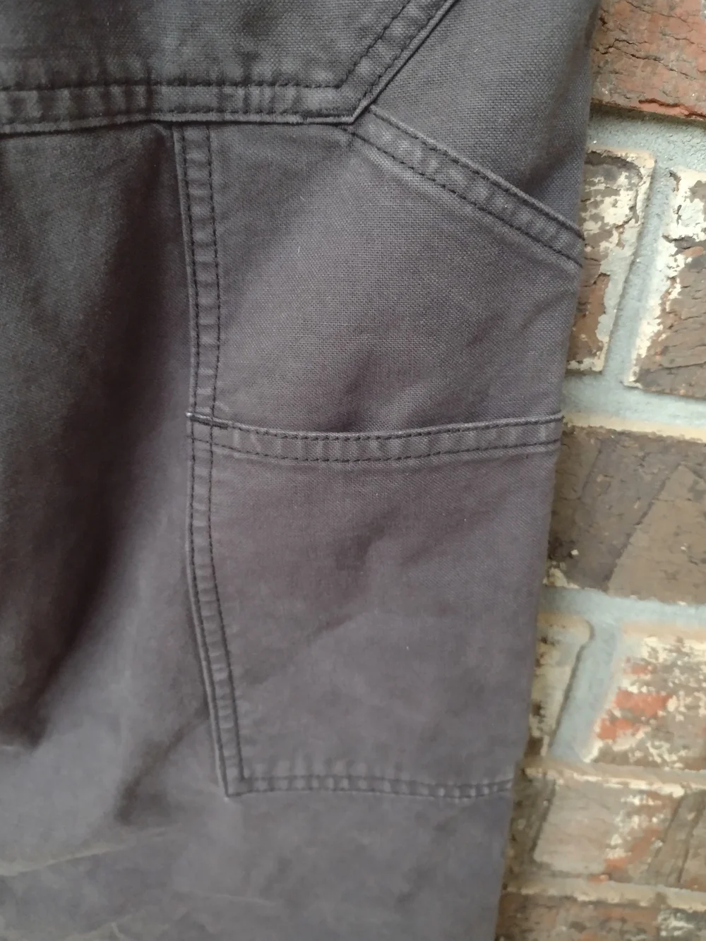 Madewell Pants Mens 35x31 DGray Canvas Relaxed Straight Double Knee Button fly
